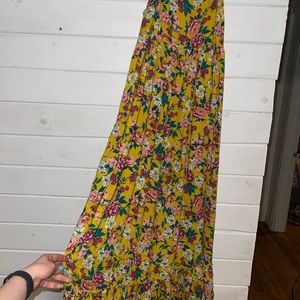 Floor length, floral dress